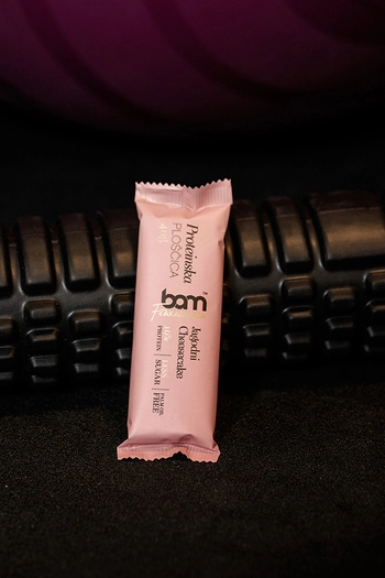 Proteinová tyčinka se sladidly, Jahodový cheesecake