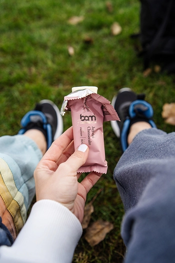 Proteinová tyčinka se sladidly, Jahodový cheesecake