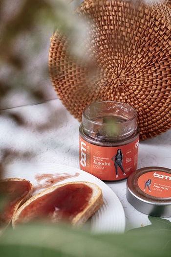 Jahodový džem, bez přidaného cukru, 200 g