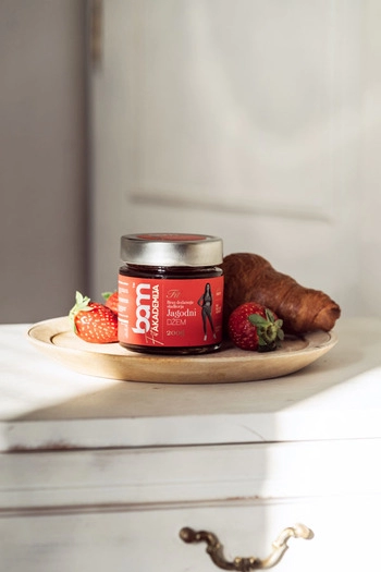 Jahodový džem, bez přidaného cukru, 200 g
