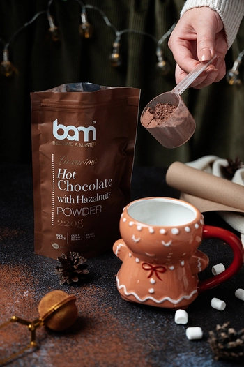 Horká čokoláda s lískovými oříšky, 220 g