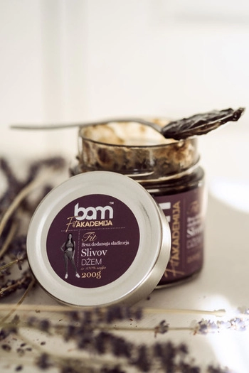 Švestkový džem ze 100% ovoce, bez přidaného cukru, 200 g