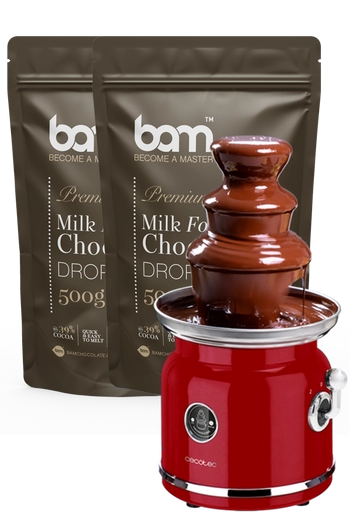 sada mlécné cokolády na fontánu a mini fontána