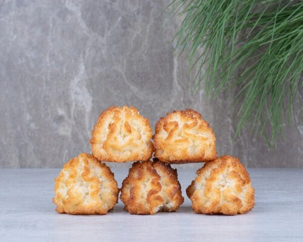 sťavnaté kokosové makronky